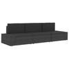 Modular 2 Seater Sofa Poly Rattan Brown