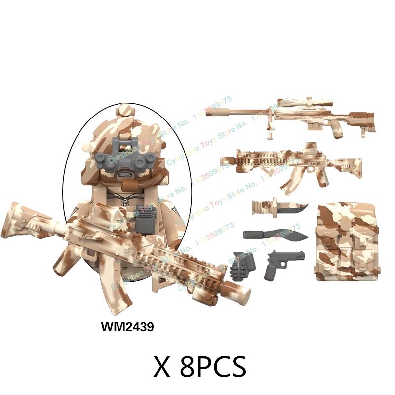 Figurine de acțiune cu mini cărămizi Forțele Speciale Navy Seals Soldați Moderni KSK SSO Blocuri de Construcție Jucării pentru Copii WM6147
