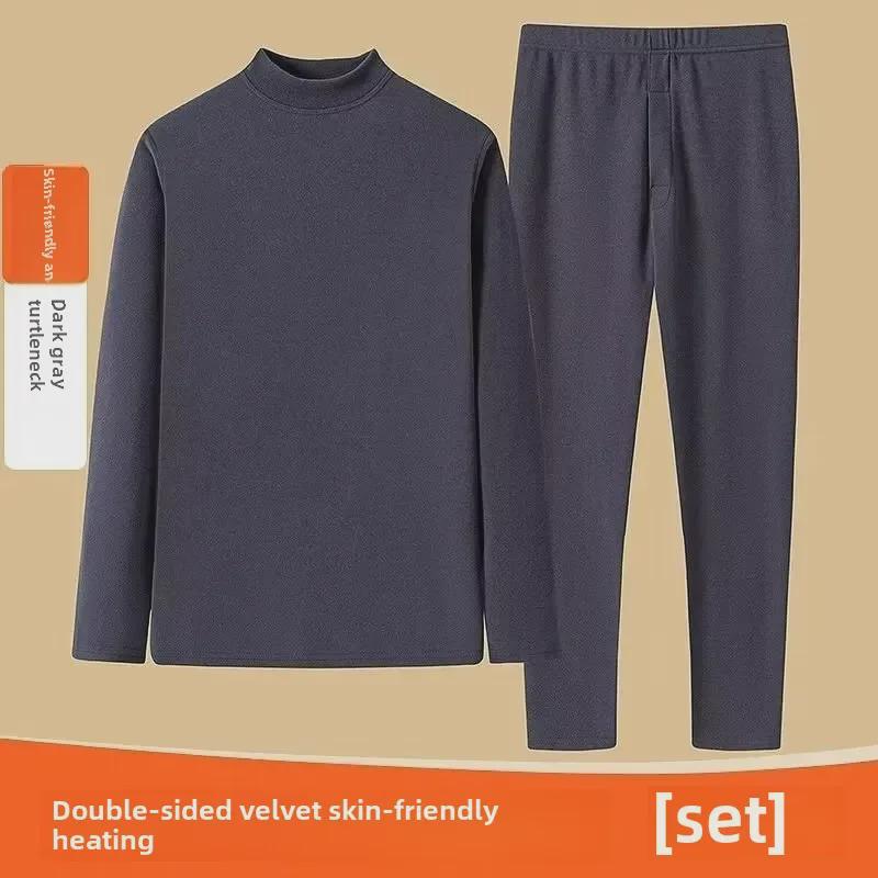 Delong Men's Thermal Underwear Set - Antibacterial, Warm Autumn & Winter Base Layer