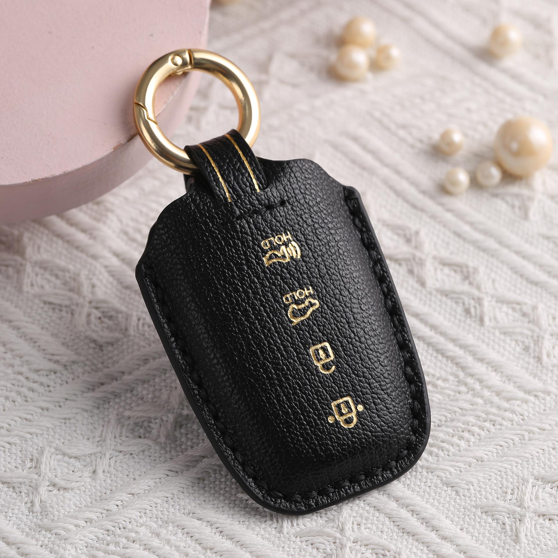 

Индивидуализированный чехол для ключа подходит для автомобиля Beijing Hyundai ix45, ручная строчка, высококачественный защитный чехол для ключа, кольцо чёрный