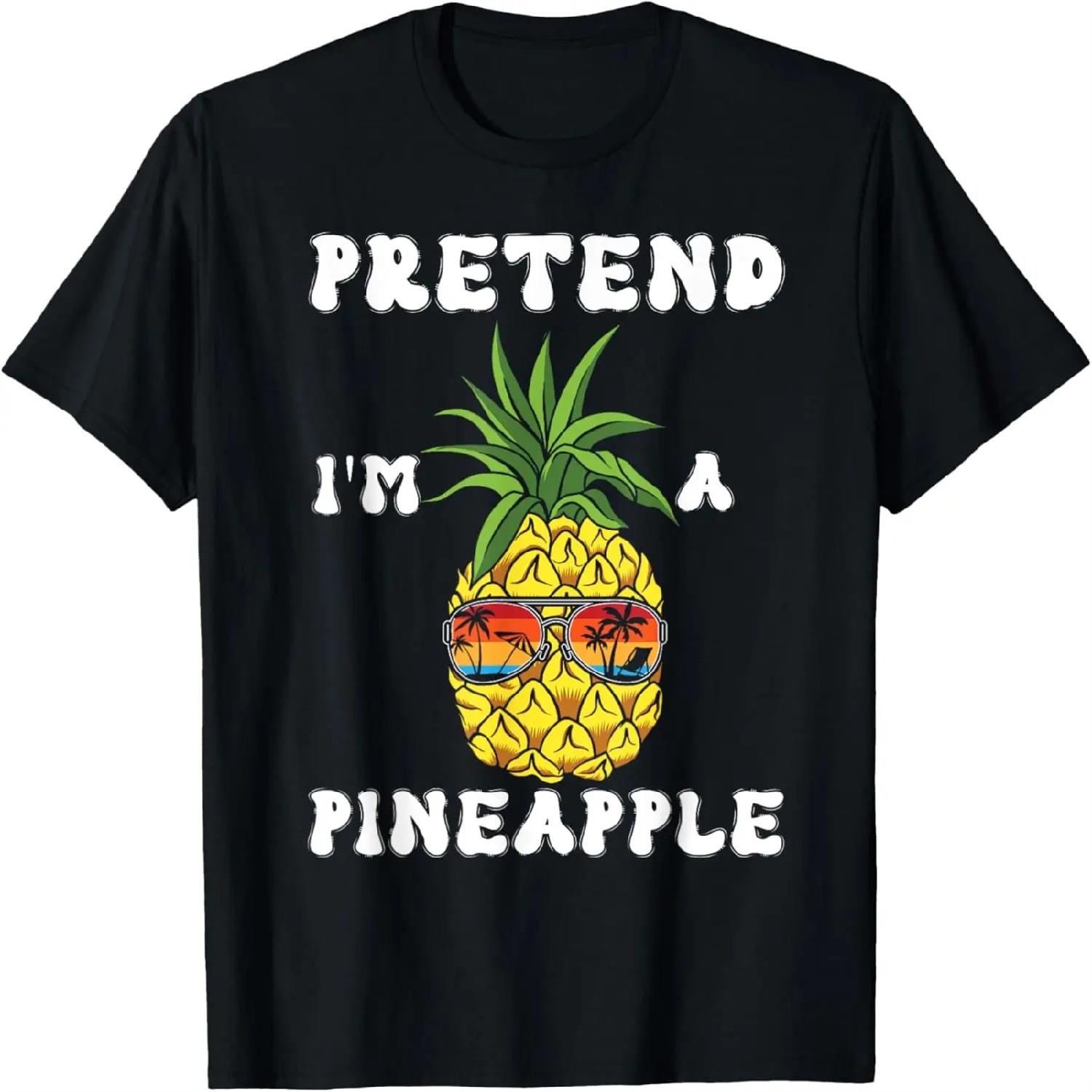 Vintage retro funny Pretend I m A Pineapple T-Shirt(2) S