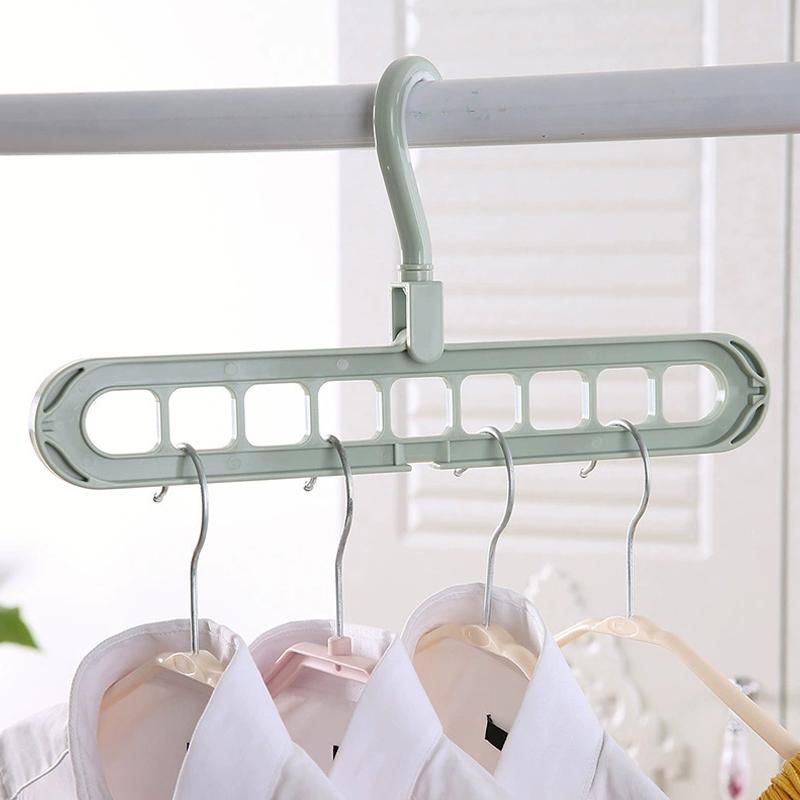 Magic Multi-Port Support Hangers For Clothes Space Saving Drying Rack Multifunction Plastic Wardrobe Organizer Clothes Rack