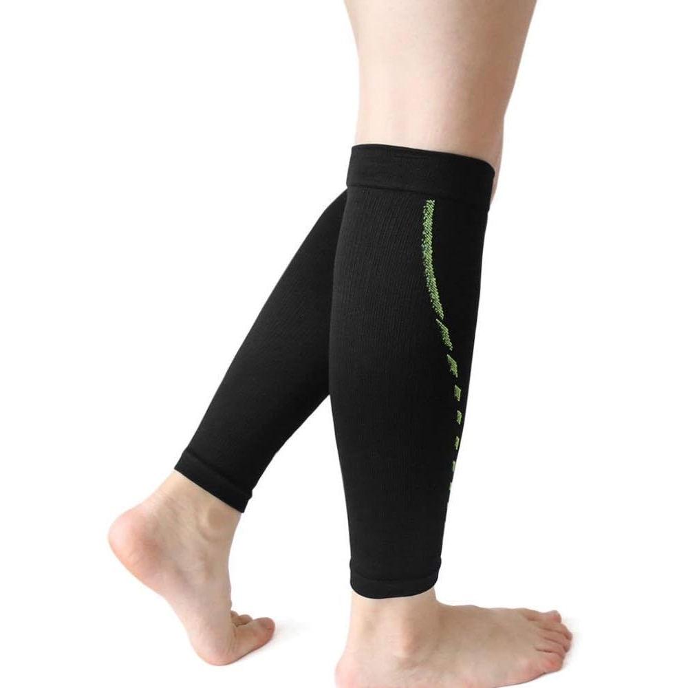 1Pair Calf Compression Sleeve Men Women Running Leg Compression Socks for Shin Splint Relieve Calf Pain, Swelling,Varicose Veins
