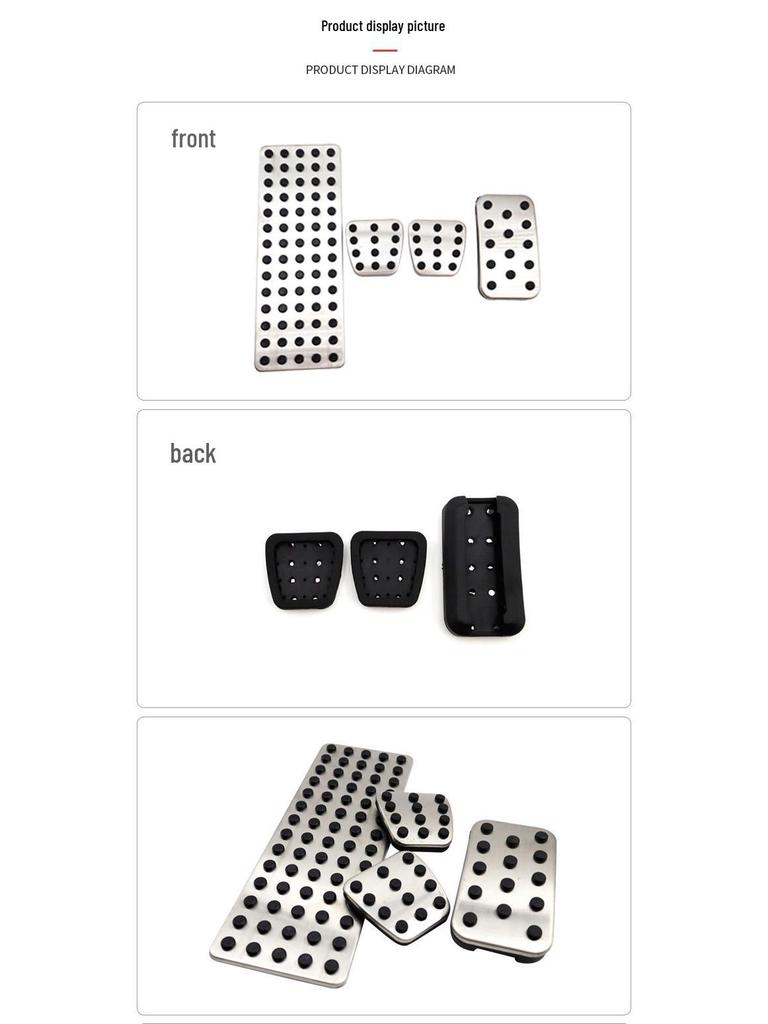 Anti-Slip Pedal Set for Honda CRV: Accelerator, Brake, and Rest Area