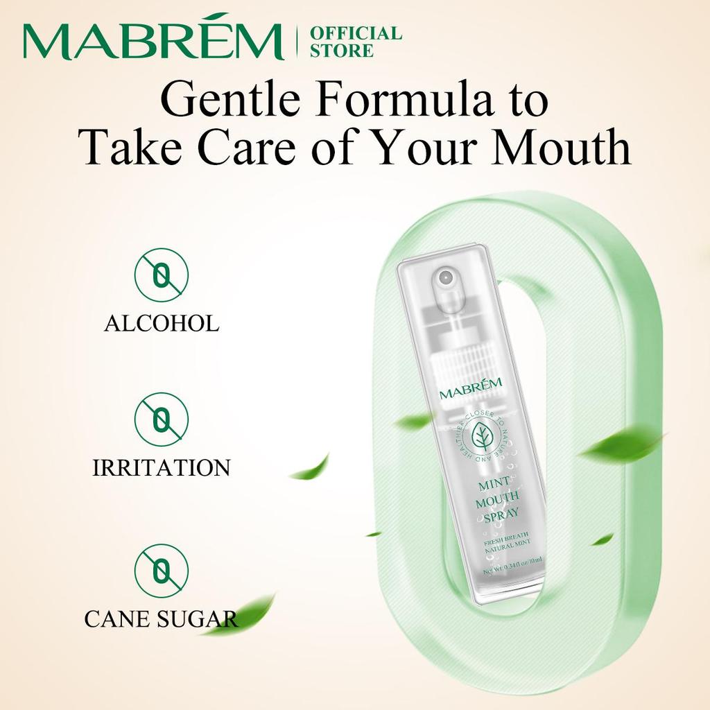 MABREM MINT MOUTH SPRAY Bacteriostatic Oral Care Spray Stop Bad Breath Stench Clean Mouth Freshener