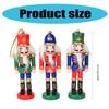 Pack Of 3 Multicolors Nutcrackers Shaped Figurines Stylish Pendants Festives Christmas Tree Hanging Charm Jewelry