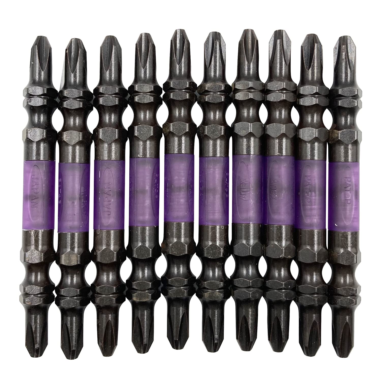 

ANEX Black Dragon Bit Double-ended Slim +2x65 10-piece bag ABRS-14M
