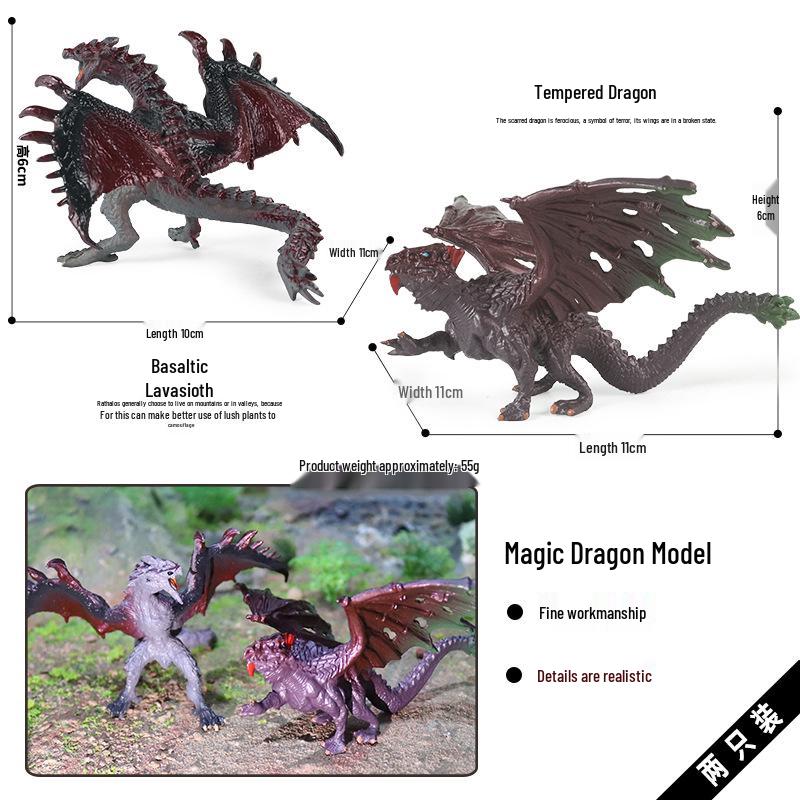Mythical Beast Dragon Figurines: Children s Toy Models in Solid Plastic