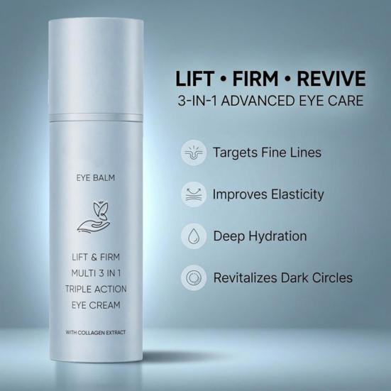 Eye Balm Hydrating Smoothing Eye Cream Lightweight Fast-Absorbing Refreshing Eye Care Stick Non Greasy Eye Cream