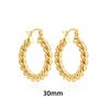 New Trendy Geometric Twisted Thick Hoop Earrings Fashion Gold Big Round Circle Earrings for Women Punk Hiphop Jewelry Gift