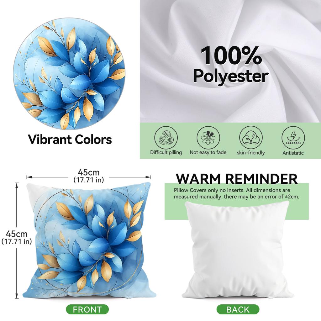 Modern leaves Cushions Pillowcase Polyester Cushion Cover Throw Pillow Sofa Decoration Pillowcover Home Car Sofa Decor