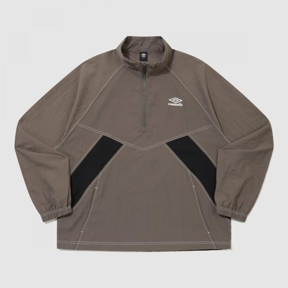 Umbro Men S criSpy taSlan Long Sleeve Stand Neck Anorak Ur324cwt91