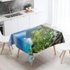 Creative Plant Love Printing Tablecloth Scenic  Camping  Antifouling Waterproof Table Home Decoration