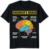 Engineers Brain T Shirt Sarcastic Engineering Vintage Graphic Unisex Top For Everyday Wear Soft Comfortable Breathable