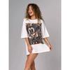 Fashion Wind Fashion Print round Neck Loose Casual Cotton T-shirt Loose Printed Cotton T-shirt