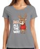 Jingle All The Way Grumpy Reindeer Christmas Cartoon Funny Unisexs TShirt
