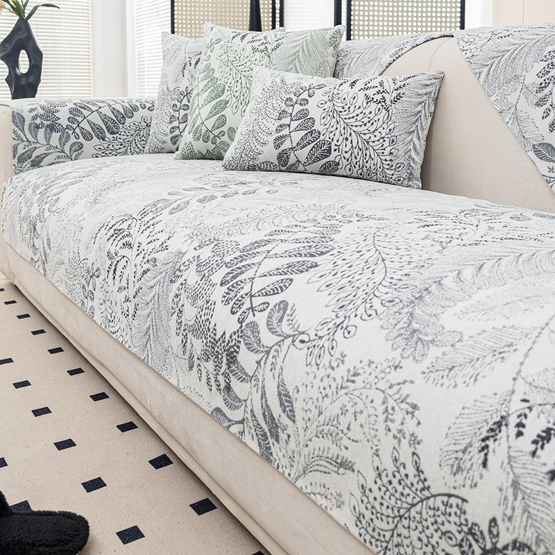 Qingdai Chenier Sofa Cushion Is Universal In All Seasons, Light Luxury, High-End Seat Cushion, Non-Slip Straight Row Sofa Cover Cross-Border