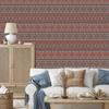 Wallpaper Ethnic Pattern Red and Brown 50x1000