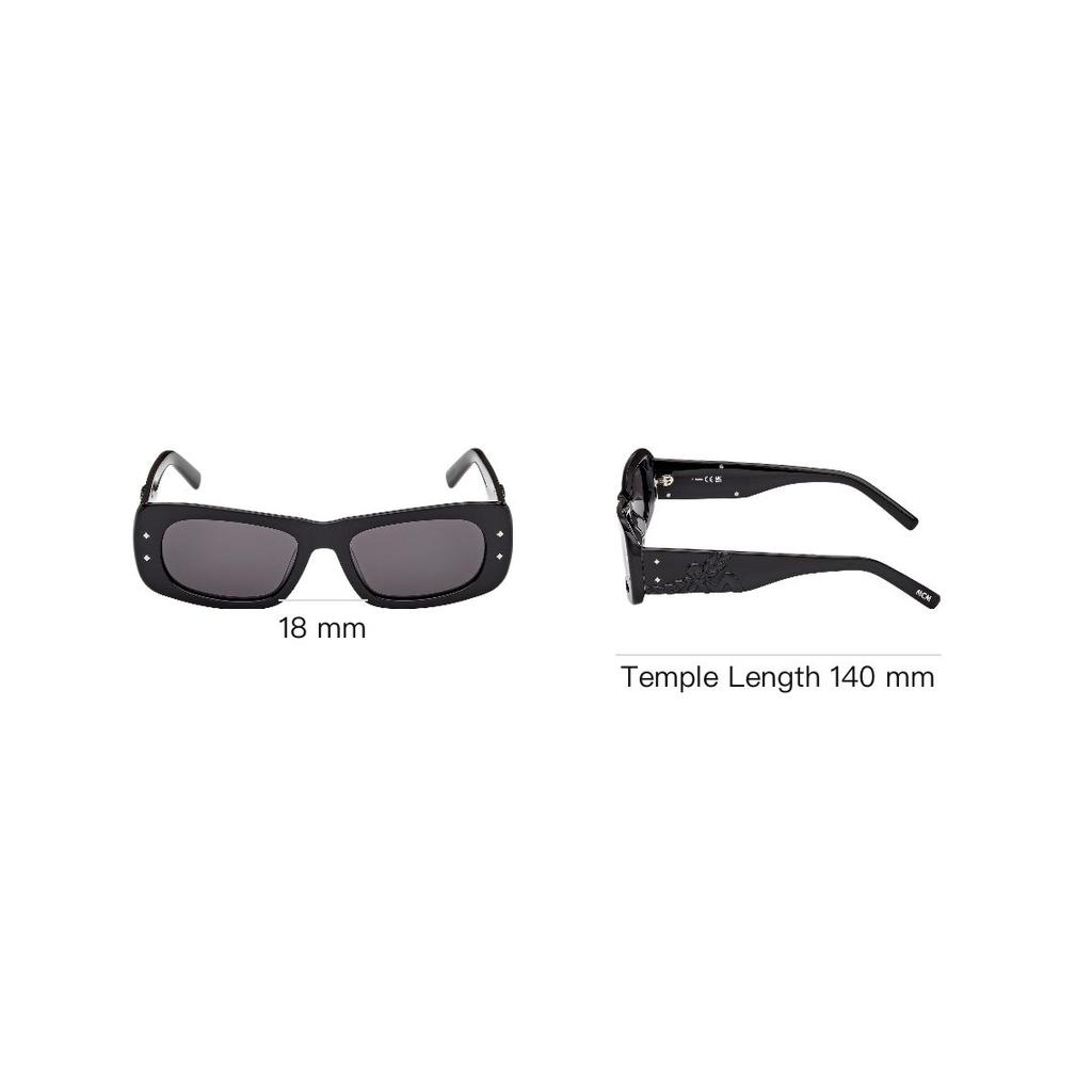 MCM Lightweight Comfortable Design Square Sunglasses Unisex Sunglasses Black MW0032-01A