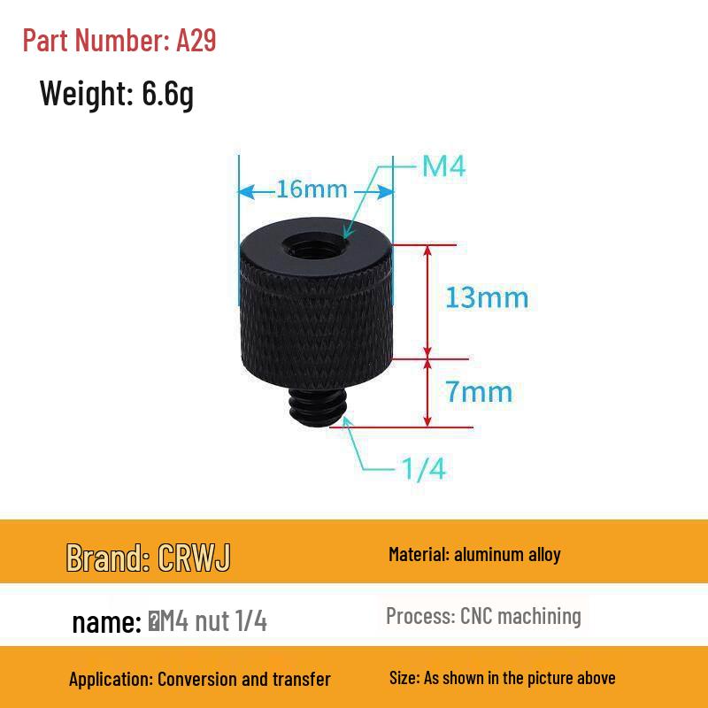 1/4 to 3/8 M4 M5 M6 M8 Screw Adapter for Tripod, Pan/Tilt Camera, Hot Shoe Mount & Light Stand