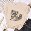 Raccoon Womens Tshirt Harajuku Styletop Womens Streetwear Designer Clothing With A Raccoon Design Graphic T Shirts Y2k