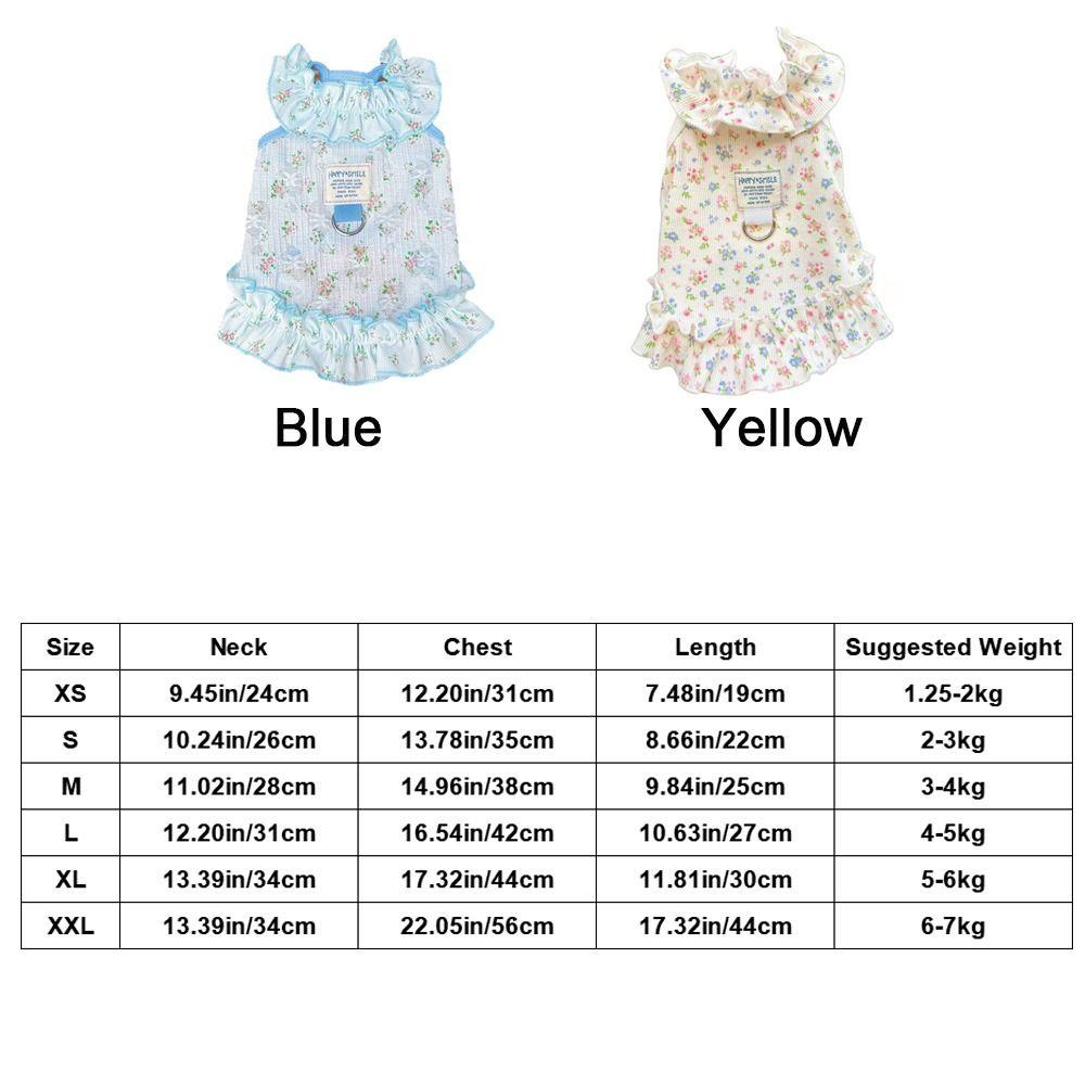 Soft Dog Cool Dress Cute Dog Cooler Clothes Pet Clothes Puppy Skirt  Spring/Summer