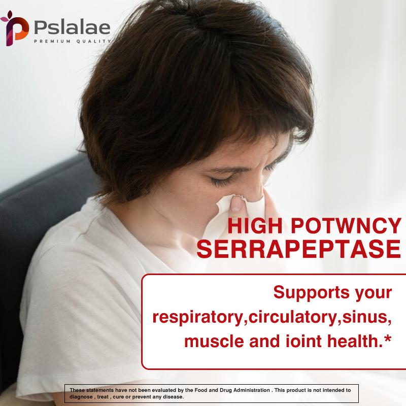 High Potency Serrapeptase Capsules - Supports Sinus Health, Enhance Immunity
