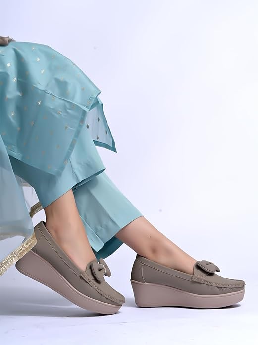 Shoetopia Upper Bow Detailed Loafers for Women & Gilrs Comfortable Office, Party & Casual Footwear