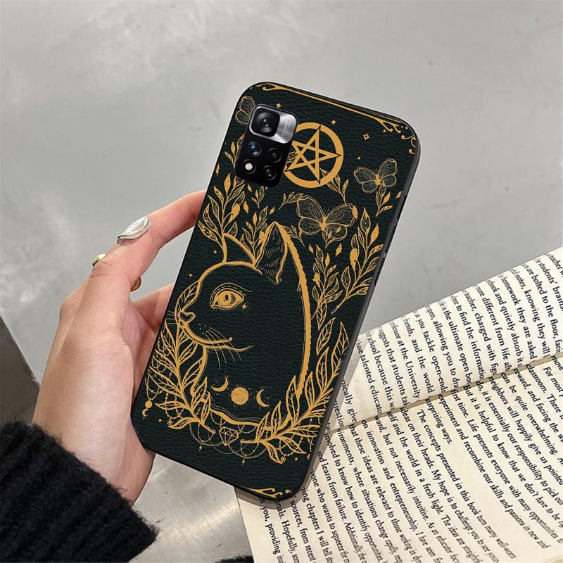 Witch Cat Art Phone Case for Xiaomi Redmi note 13 12 Pro 11S 11 10 Pro 10S 12S Redmi 10 13C 9C Funda