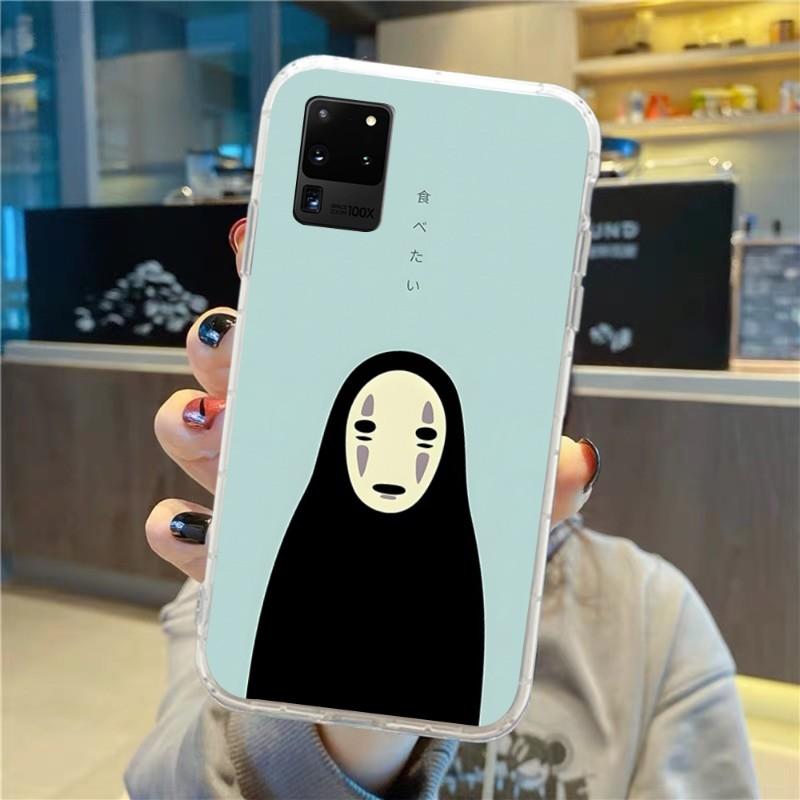 Studio Ghibli Chihiros Reise ins Zauberland Telefon Fall Für Samsung Galaxy S10 S21 S22 Plus Ultra A91 A51 A21S A12 Transparent Telefon Abdeckung