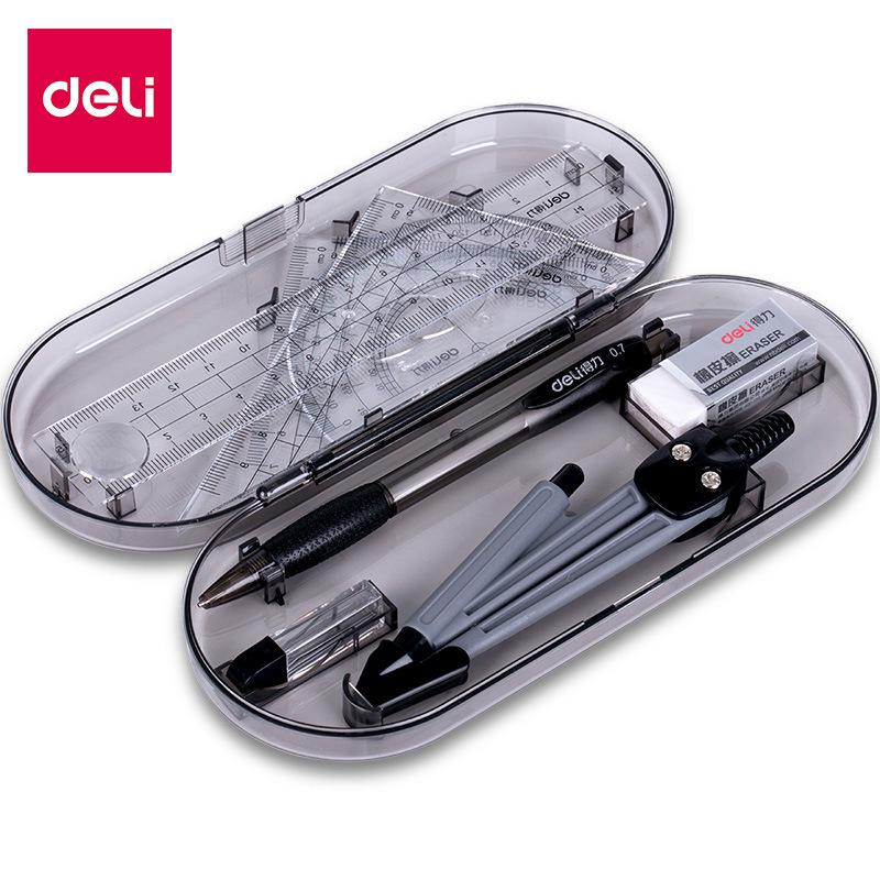 Deli Stationery Geometric Drawing Set: Compass & Ruler for Students