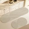 Wabi-Sabi Waterproof Non-Slip Leather Kitchen Floor Mat, Easy Clean, Oil-Proof
