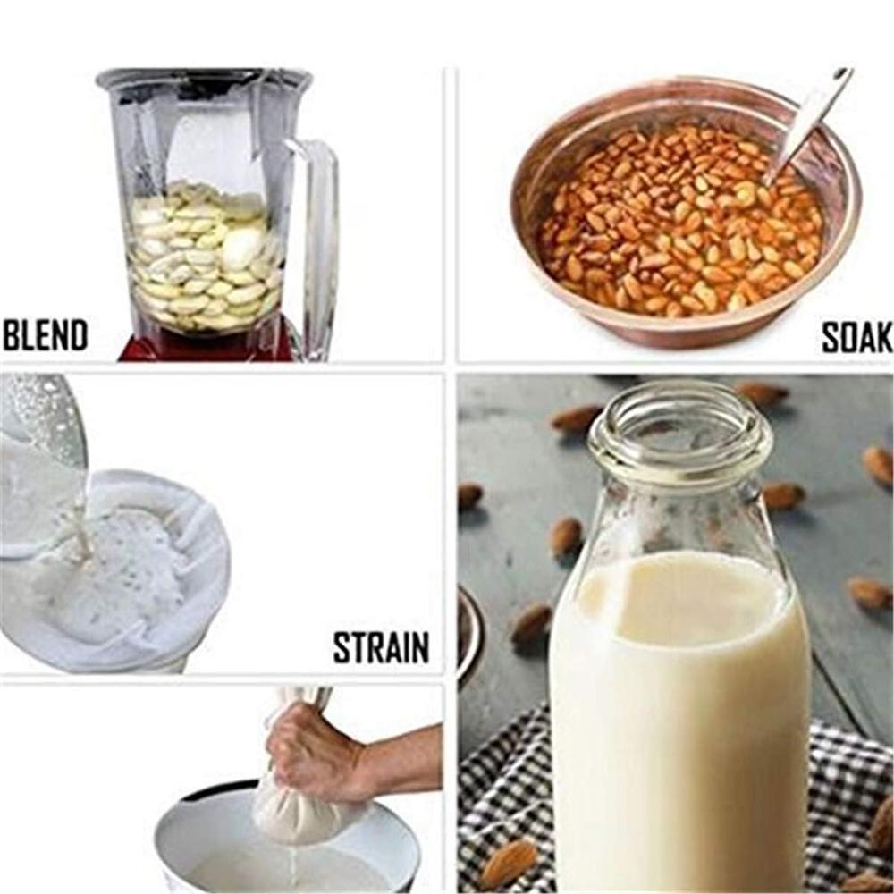 2PCS Drawstring Nylon Filter Bag Household Disposable Medicine Non-Woven Mesh Bag Stuffing Bag