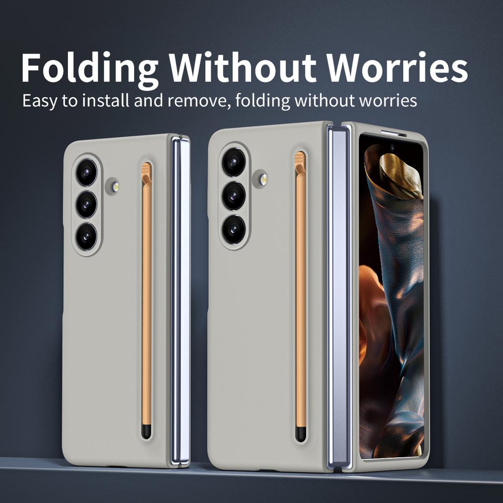 For Samsung Galaxy Z Fold7 5G Case with Stylus Hard PC Phone Back Cover