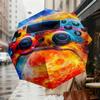 1pc Fire Lightning Pattern Umbrella Design Automatic Opening and Closing Umbrella, High-quality Travel Umbrella,  C1128150