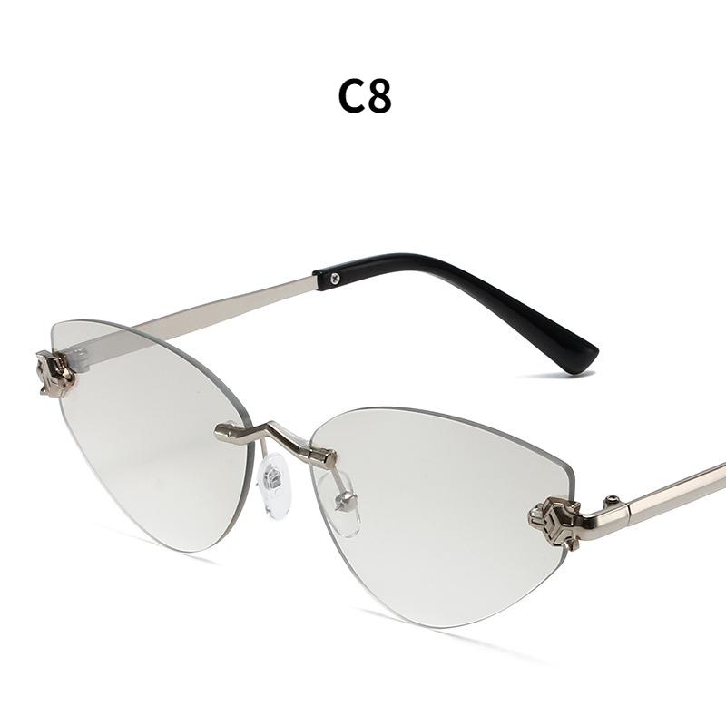 Women's sunglasses, new triangular frameless sunglasses.