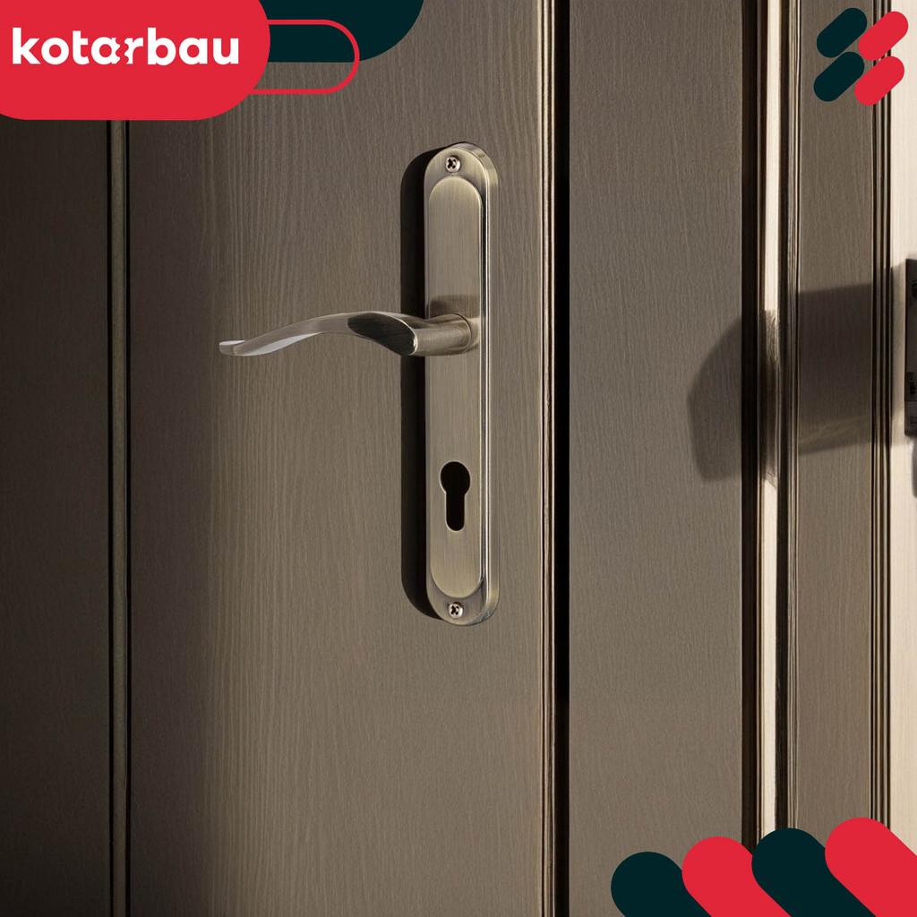 Door Handle Long Plate For Cylinder Insert Classic Patina 72