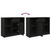 Sideboard with Drawer Black Oak Effect 101 x 35 x 76 cm