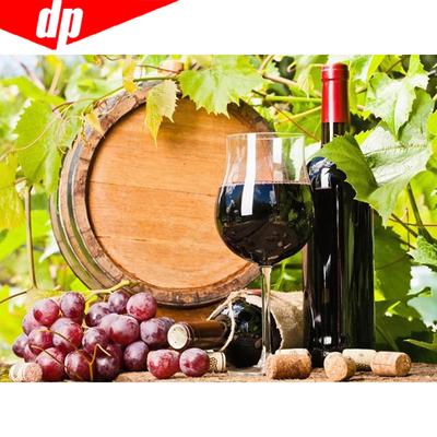 Haft diamentowy czerwone wino w pełni z okrągłych kryształków 5D obraz diamentowy DIY ścieg krzyżykowy