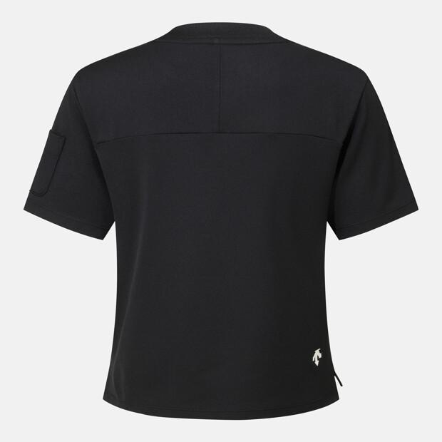 DESCENTE Women'S Pocket Comfort Fit Short Sleeve T-Shirt Black Sr322Pts74