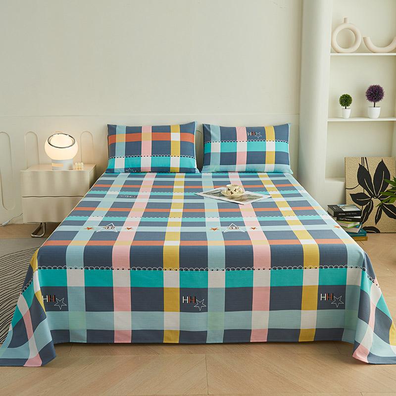 

Cotton Thickened Bed Sheet 1pc Plant Flowers Printed Single Double Top King Sheets Pure Cotton Single Size Kids Bed Linen High Quality 120x240cm 1pc