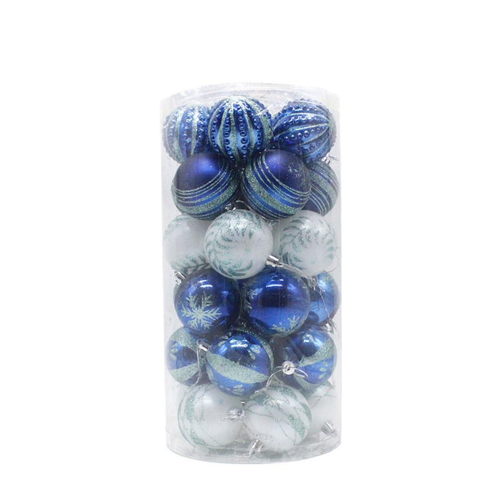 

Christmas Tree Pendant Christmas Ball Decoration Eye-catching Accent Glossy Matte Finish Shatterproof Material синий