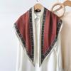 Women All Match Plaid Printed Triangle Neck Scarf Multifunctional Fashion Daily Accessory