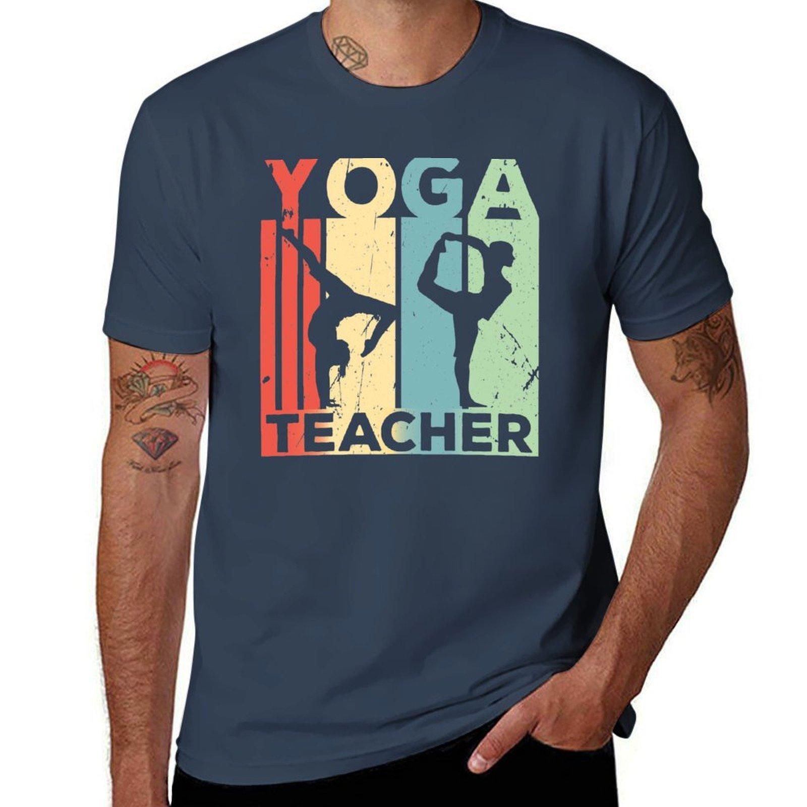 Yoga Teacher Vintage Retro TShirt t shirt for man cotton t shirt man TShirt S