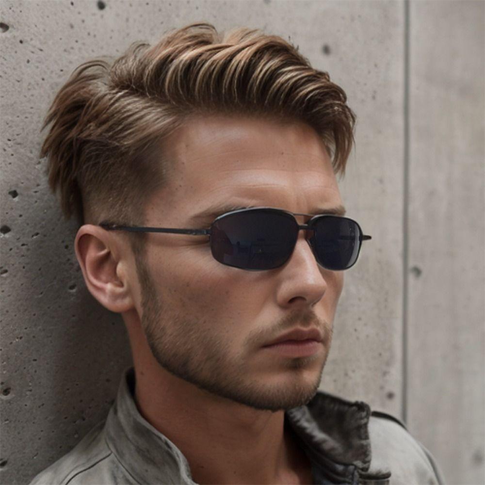 Metal Frame Sun Glasses UV400 Shades Eyewear UV Protection Square Sunglasses  Outdoor