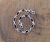 Solid 925 Sterling Silver Garnet Gemstone Boho Tennis Bracelet Charm Jewelry Designer Bracelet