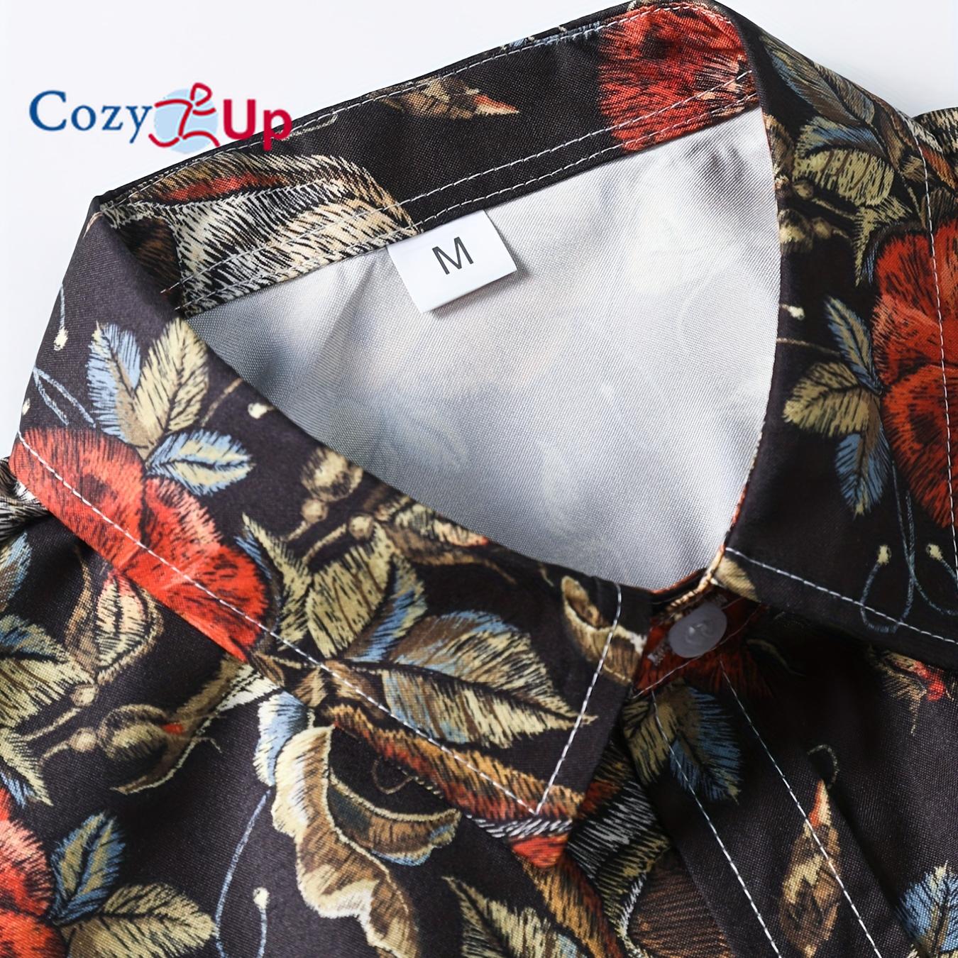 Мужская повседневная рубашка с коротким рукавом с принтом черепа и розы — фото 3