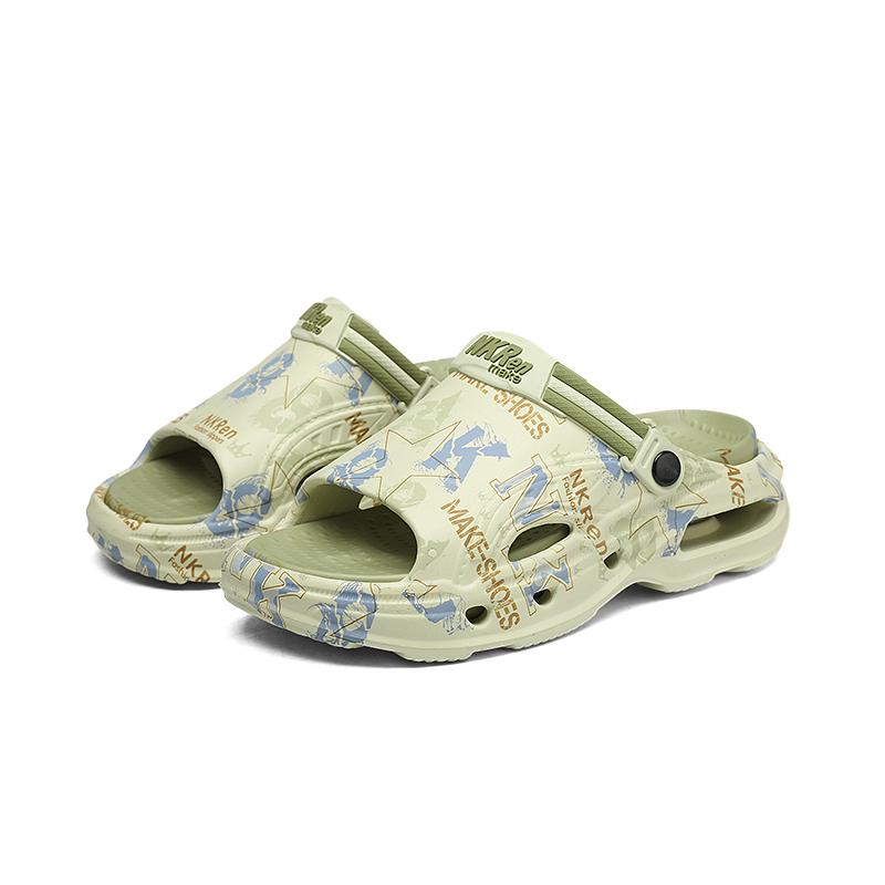 

Men s Slippers Lightweight Non Slip Sandals Summer Wear Resistant Beach Shoes for Men Outdoor Casual Comfortable Slides Men 45-46 зелений