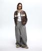 Aleseueseussi Curved Incision Balloon Denim Pants - Gray