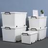 Yangyangyu Plastic Storage Box with Wheels - Solid Color, Thickened Design for Clothes and Underwear.